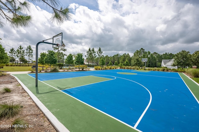 view of basketball court featuring community basketball court