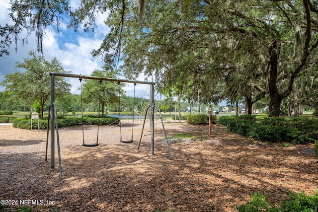 view of community jungle gym