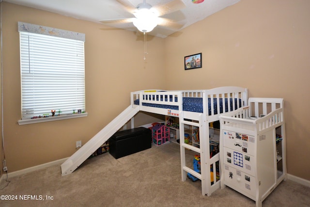 bedroom with carpet floors