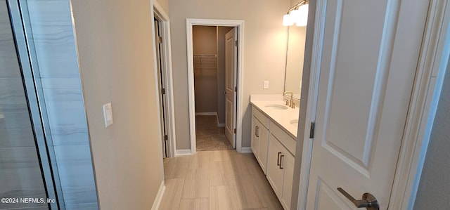 bathroom with vanity