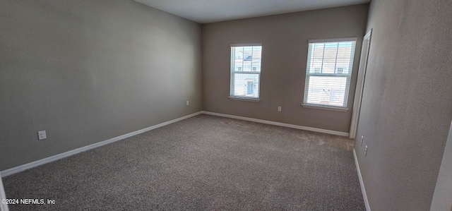 spare room featuring carpet flooring