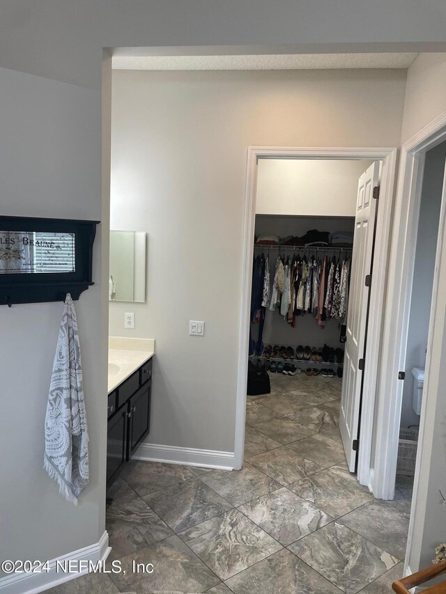 bathroom with vanity