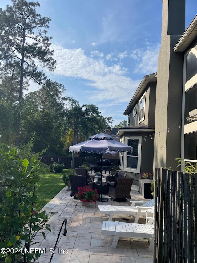 view of patio / terrace with an outdoor hangout area