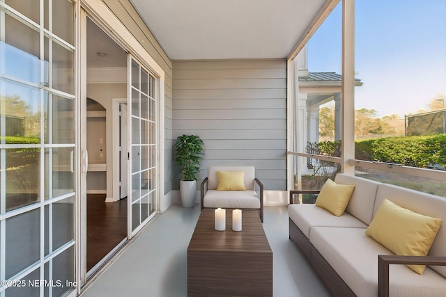 view of sunroom / solarium