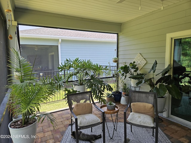 view of sunroom