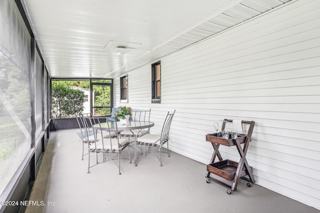 view of sunroom