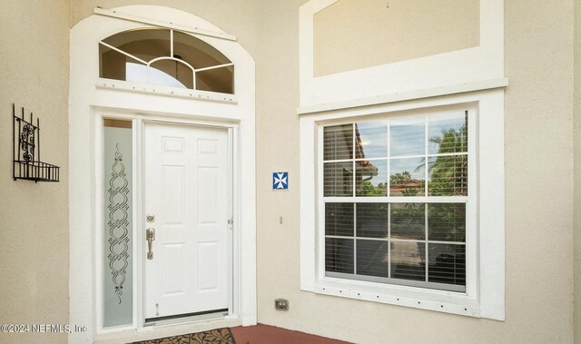 view of doorway to property