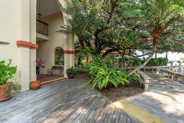 view of wooden deck