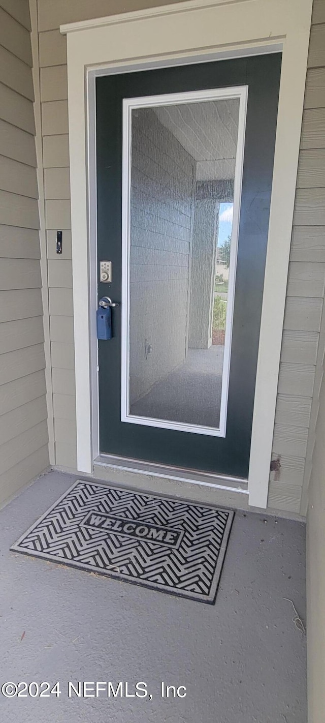 view of doorway to property