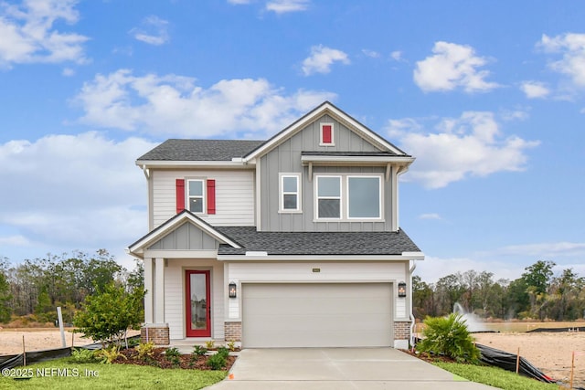 craftsman-style house featuring a garage