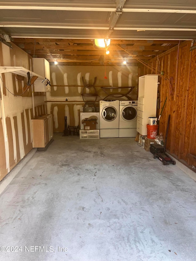 basement with wooden walls