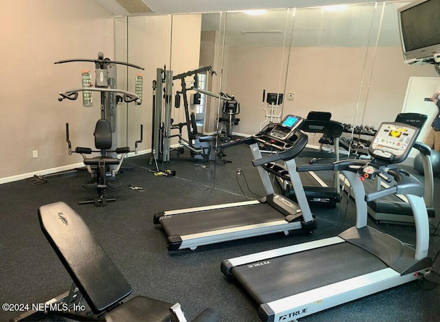 view of workout area