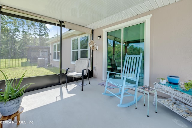 view of sunroom / solarium