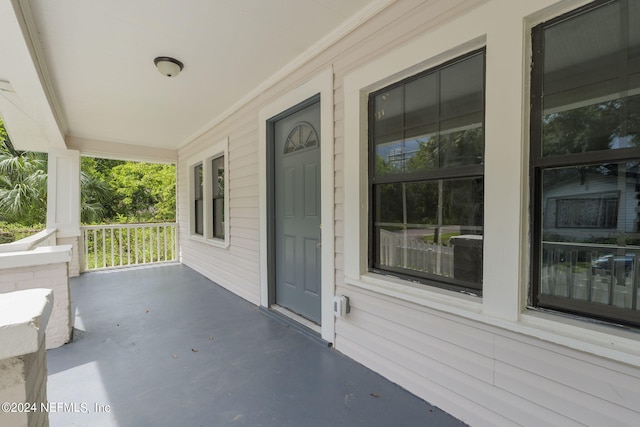 view of patio / terrace featuring covered porch