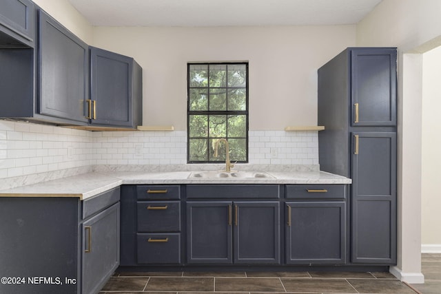 kitchen with sink and backsplash