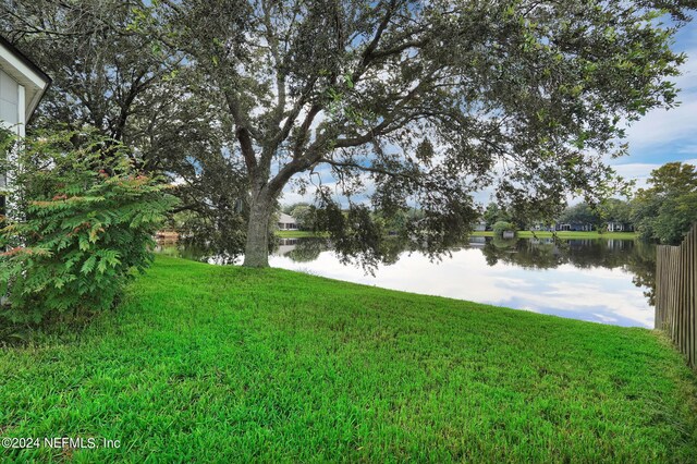 exterior space featuring a water view