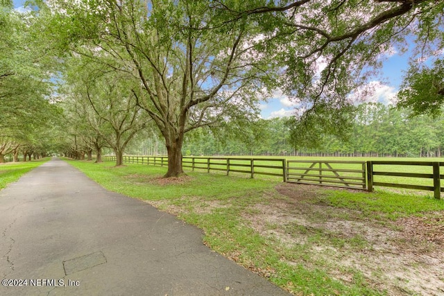 exterior space featuring a rural view