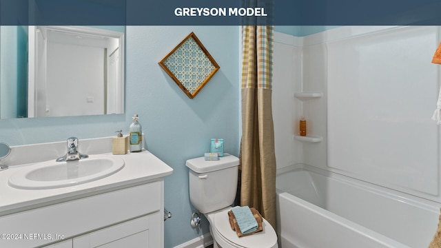 5944 Ortega Lake Dr, Jacksonville, FL 32244 - bathroom with shower / tub combo, toilet, and vanity