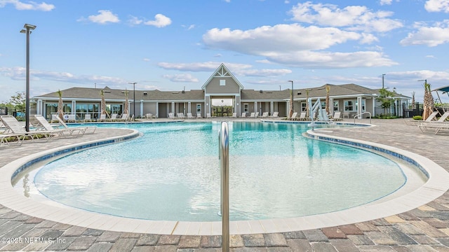 view of pool with a patio