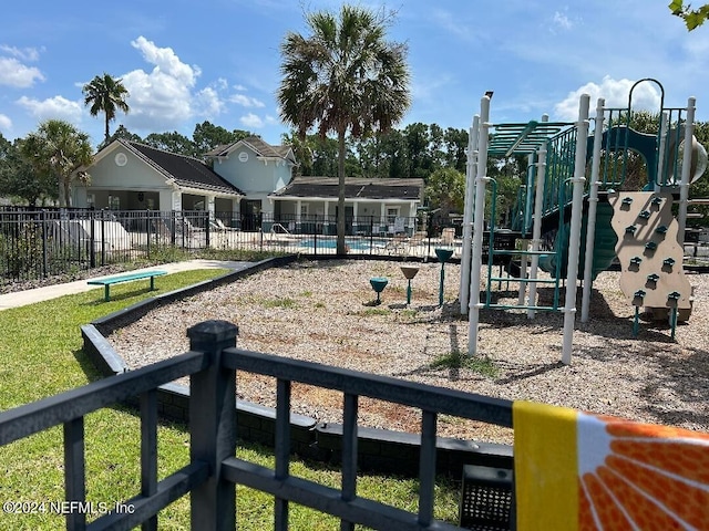 exterior space featuring fence