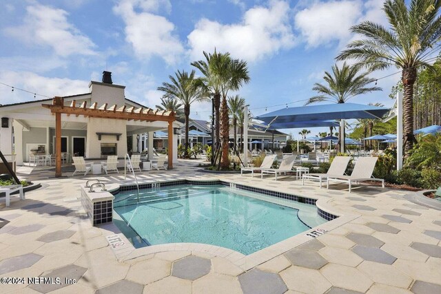 view of pool with a patio