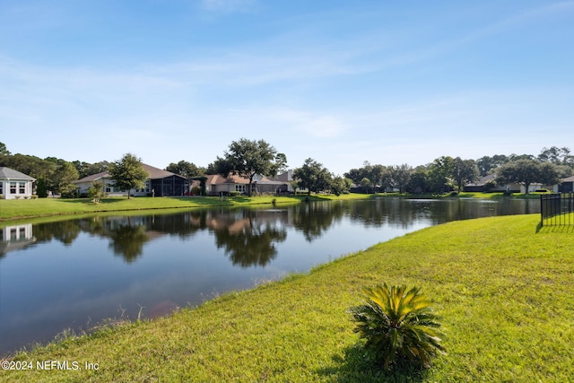 property view of water featuring a residential view