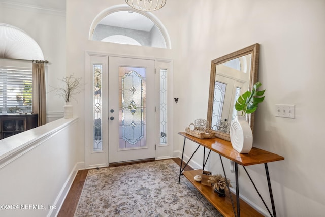 133 Sawmill Lakes Blvd, Ponte Vedra Beach, FL 32082 - entrance foyer with wood finished floors and baseboards