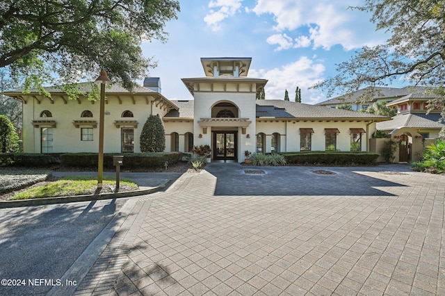 view of front of home featuring french doors