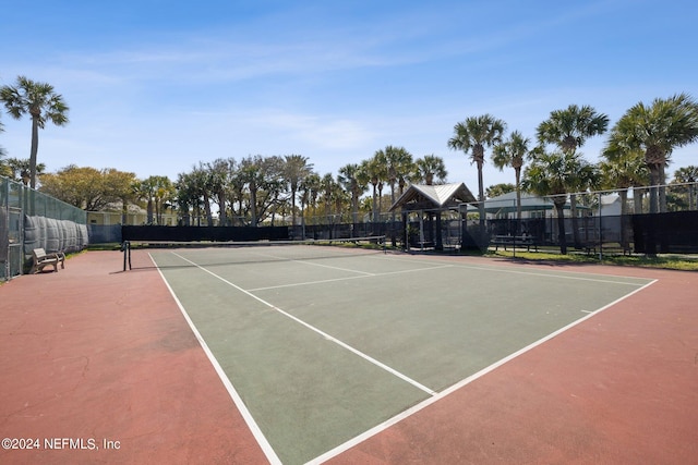 view of tennis court