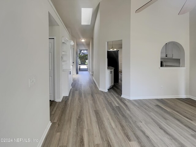 hall featuring hardwood / wood-style floors