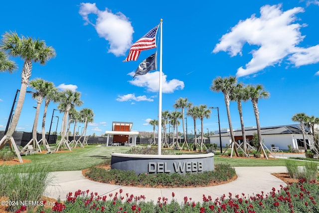 view of community sign