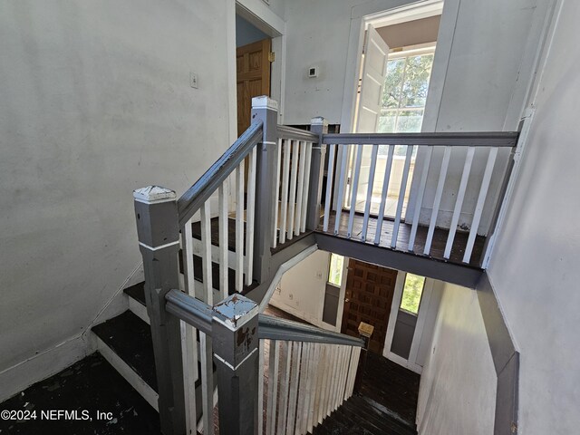 view of stairway