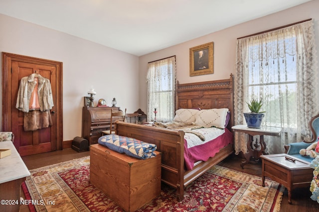 bedroom featuring wood-type flooring