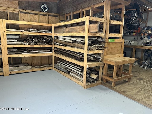 view of storage area