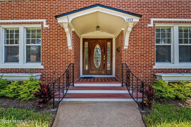 view of doorway to property