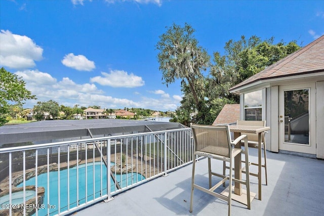 balcony featuring a patio