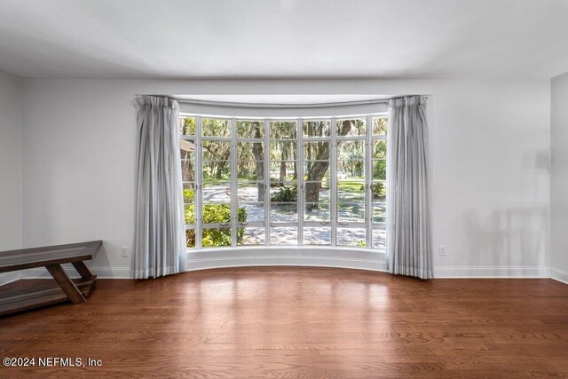 empty room with wood-type flooring