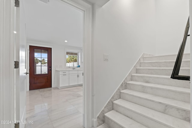 219 11th Ave S, Jacksonville Beach, FL 32250 - stairway with marble finish floor