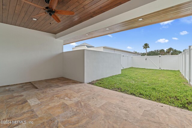 view of patio / terrace with ceiling fan