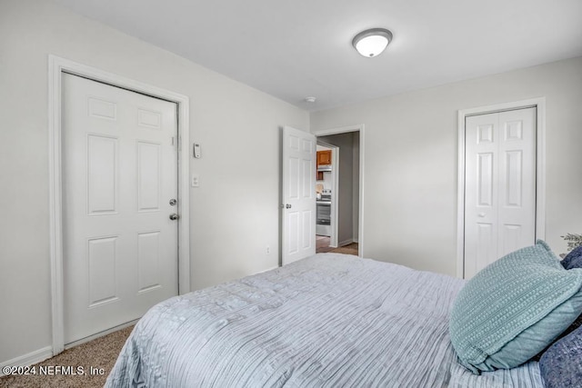 view of carpeted bedroom