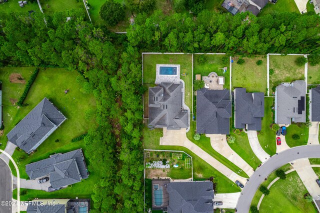 drone / aerial view featuring a residential view