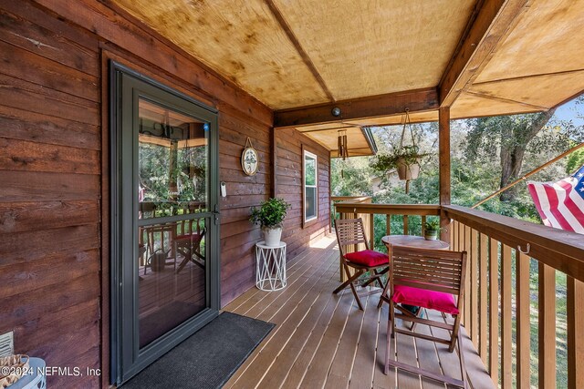 view of wooden terrace