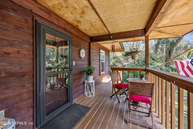 view of wooden deck