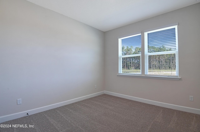 view of carpeted spare room