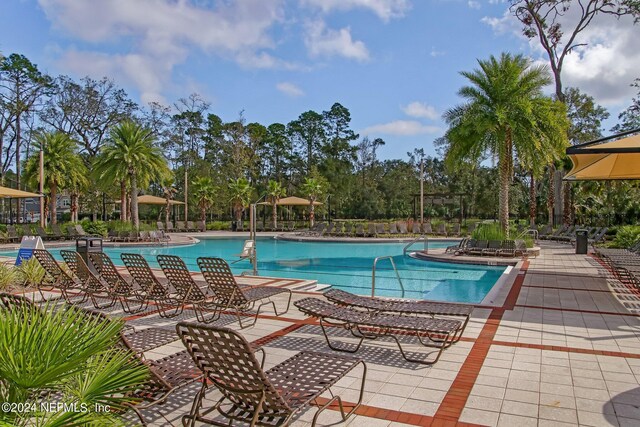 view of pool with a patio area