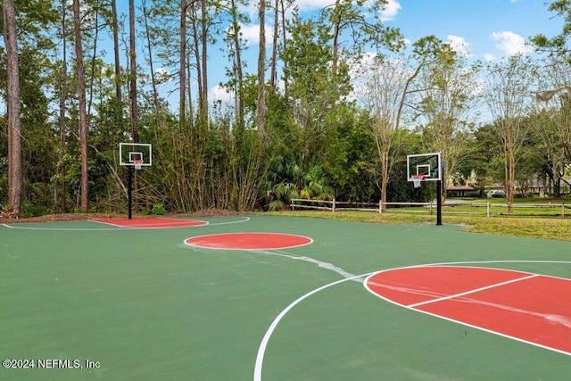 view of basketball court