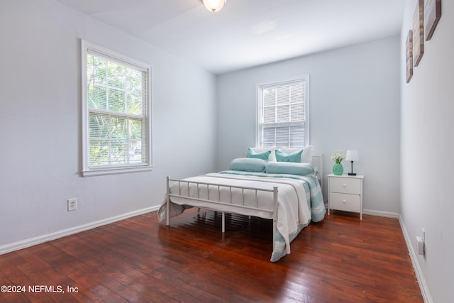 bedroom featuring hardwood / wood-style flooring