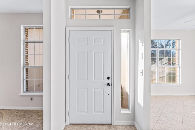 view of tiled entryway