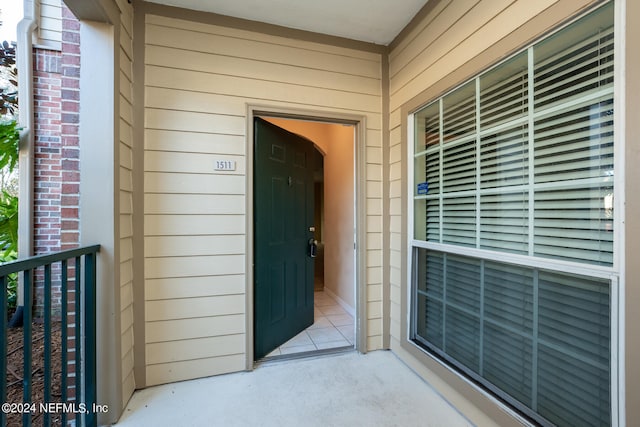 view of doorway to property