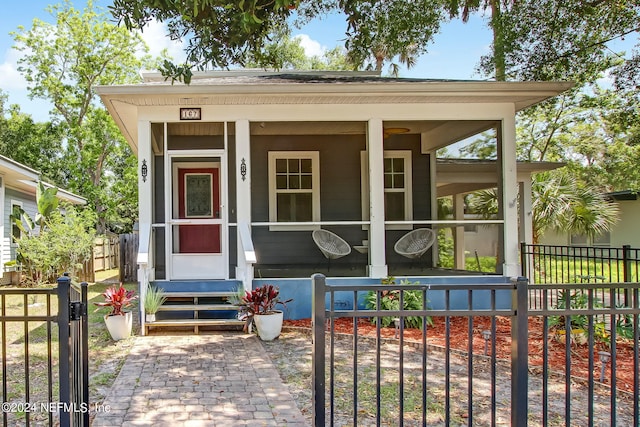 entrance to property with fence